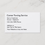 Visitekaartjes voor het slepen van wrakken (Achterkant)