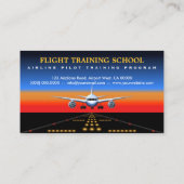 Visitekaartjes voor het trainen van beroepsvlieger (Achterkant)