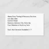 Visitekaartjes voor het trekken en terugwinnen van (Achterkant)