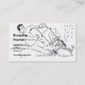 Visitekaartjes voor het uitgraven van grasmaaiers (Voorkant)