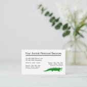 Visitekaartjes voor het verwijderen van wilde dier (Staand voorkant)