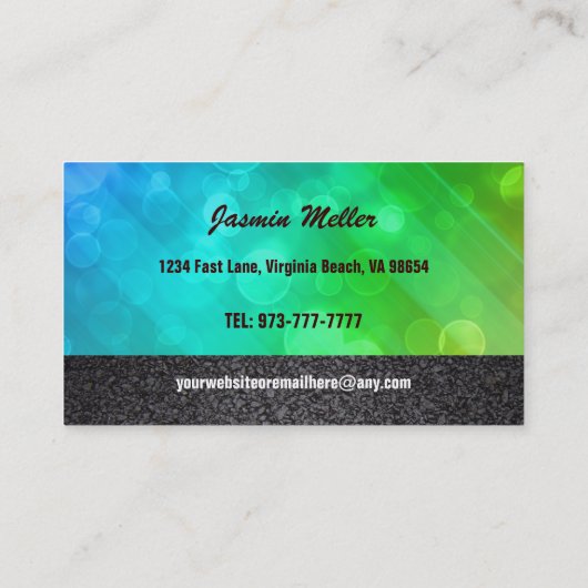 Visitekaartjes voor het wassen van auto's (Achterkant)