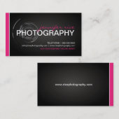 Visitekaartjes voor hiproze en zwarte fotograaf (Voorkant / Achterkant)