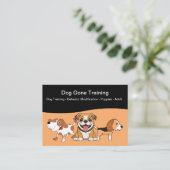 Visitekaartjes voor honden- en puppytraining (Staand voorkant)