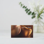 Visitekaartjes voor honkbal en bat (Staand voorkant)