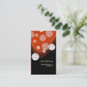 Visitekaartjes voor honkbalbussen (Staand voorkant)