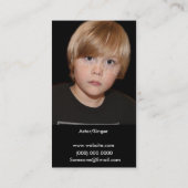 Visitekaartjes voor hoofdschot Actors & modellen (Achterkant)