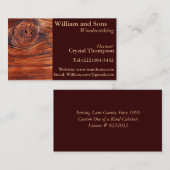 Visitekaartjes voor houtbewerking van kabinetten (Voorkant / Achterkant)