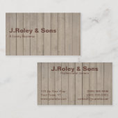 Visitekaartjes voor houten constructie (Voorkant / Achterkant)