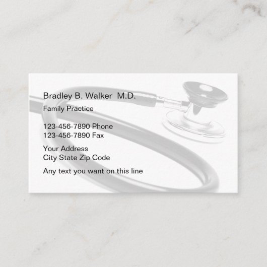 Visitekaartjes voor huisarts (Voorkant)