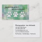 Visitekaartjes voor huisdierenfotografie (Voorkant / Achterkant)