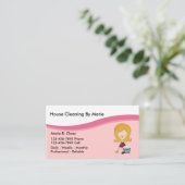 Visitekaartjes voor huisreiniging (Staand voorkant)