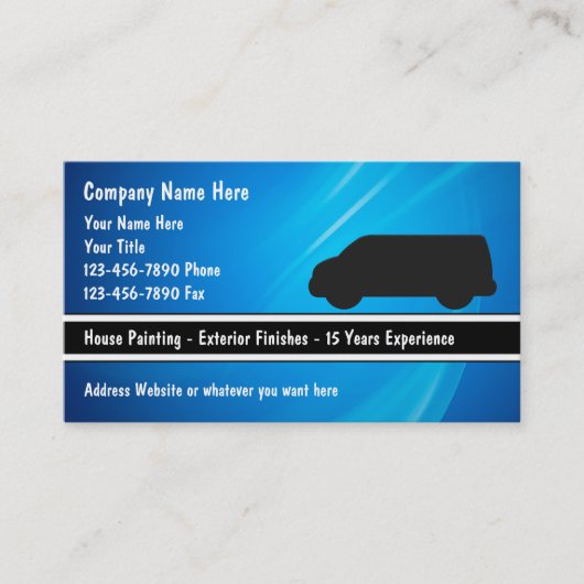 Visitekaartjes voor huisschildering (Voorkant)