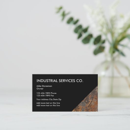 Visitekaartjes voor industrieel thema (Staand voorkant)