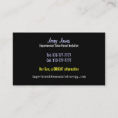 Visitekaartjes voor installatie van zonnepanelen (Achterkant)