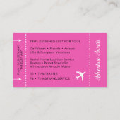 Visitekaartjes voor instapkaarten (Achterkant)