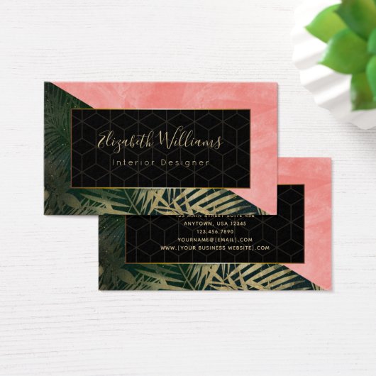 Visitekaartjes voor interieurontwerpers met kleurb (Bureau)