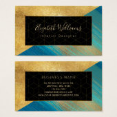 Visitekaartjes voor interieurontwerpers met kleurb (Voorkant /achterkant)