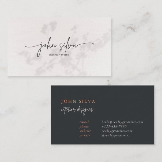 Visitekaartjes voor intern ontwerp (Voorkant / Achterkant)