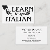 Visitekaartjes voor Italiaans taalonderwijs (Voorkant / Achterkant)