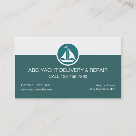 Visitekaartjes voor jacht (Voorkant)