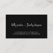 Visitekaartjes voor juwelenontwerper (Achterkant)