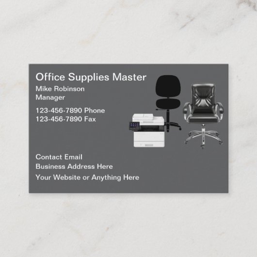 Visitekaartjes voor kantoorbenodigdheden (Voorkant)