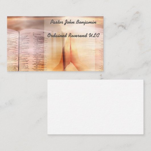Visitekaartjes voor kerkpastor (Voorkant / Achterkant)