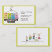 visitekaartjes voor kinderkledingopslag (Voorkant / Achterkant)