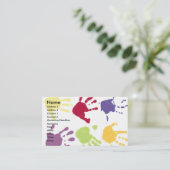 Visitekaartjes voor kinderopvang (Staand voorkant)