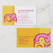 Visitekaartjes voor kinderopvang/baby-oppas/verzor (Voorkant / Achterkant)