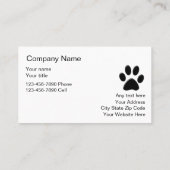 Visitekaartjes voor kinderverzorging (Achterkant)