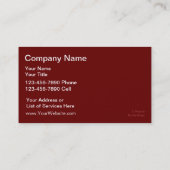 Visitekaartjes voor kinderverzorging (Achterkant)