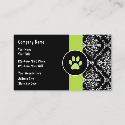 Visitekaartjes voor kinderverzorging (Voorkant)