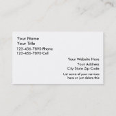 Visitekaartjes voor kinderverzorging (Achterkant)