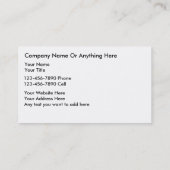 Visitekaartjes voor kinderverzorging (Achterkant)