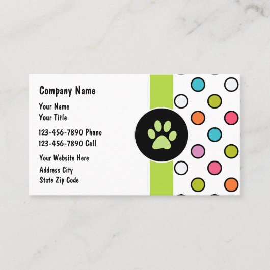 Visitekaartjes voor kinderverzorging (Voorkant)