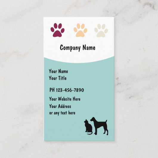 Visitekaartjes voor kinderverzorging (Voorkant)