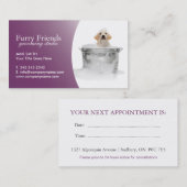 Visitekaartjes voor kinderverzorging afsprakenkaartje (Voorkant / Achterkant)