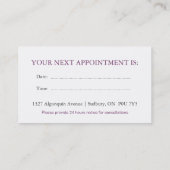 Visitekaartjes voor kinderverzorging afsprakenkaartje (Achterkant)