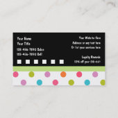 Visitekaartjes voor kinderverzorging klantenkaartje (Achterkant)