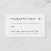 Visitekaartjes voor kinderverzorging - linen afsprakenkaartje (Achterkant)