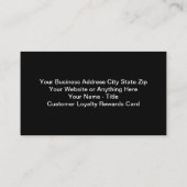 Visitekaartjes voor klantenkorting en loyaliteitsb kortingskaartje (Achterkant)