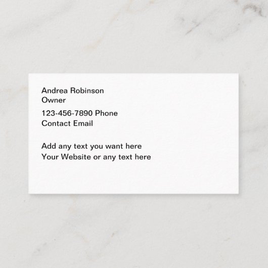 Visitekaartjes voor klasreiniging (Achterkant)