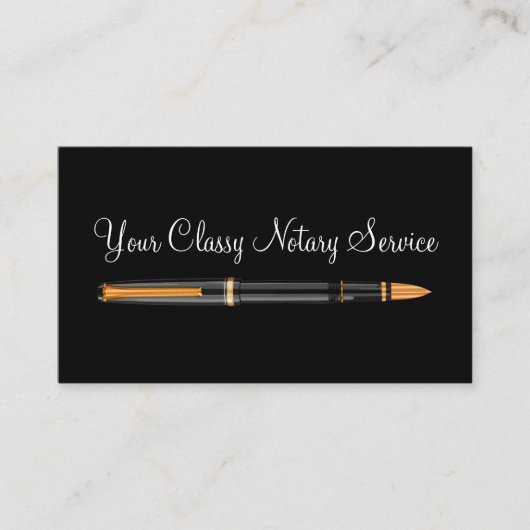 Visitekaartjes voor klassy noteervulpen (Voorkant)