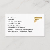 Visitekaartjes voor klasvuurwapens (Achterkant)