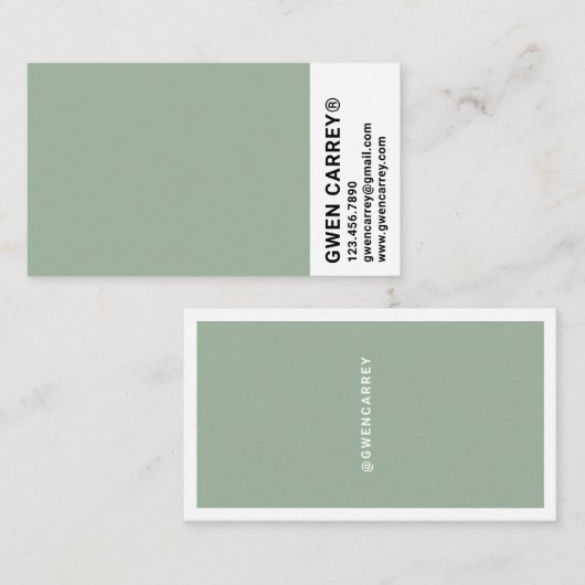 Visitekaartjes voor kleurstaal (Voorkant / Achterkant)