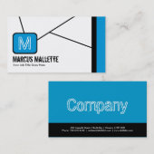 Visitekaartjes voor koele monogram (Voorkant / Achterkant)