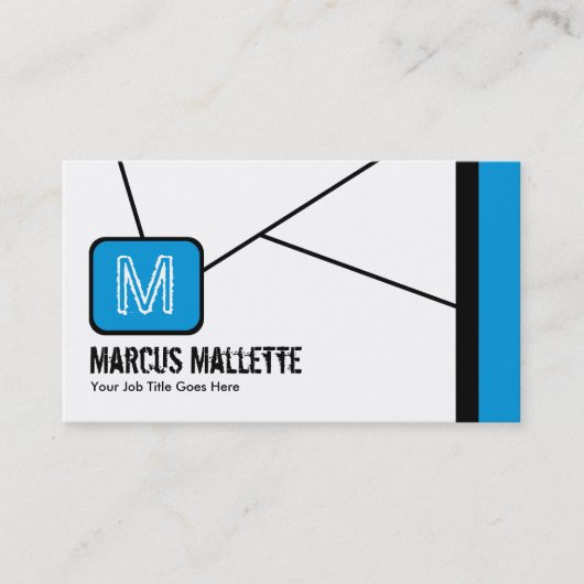 Visitekaartjes voor koele monogram (Voorkant)