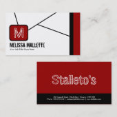 Visitekaartjes voor koele monogram (Voorkant / Achterkant)